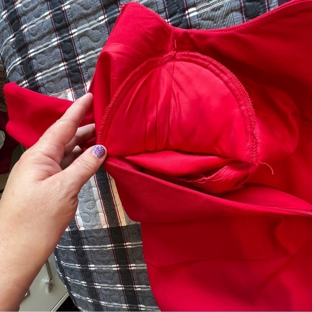 Vintage Talbots Albert Nipon Petite Red Dress In … - image 7